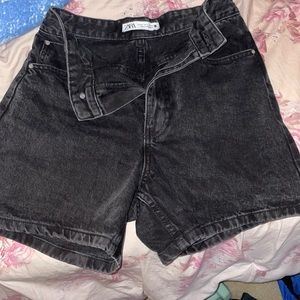 Zara high rise mom shorts